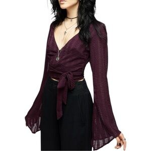 Disturbia Deep Purple Wrap Blouse